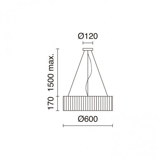 Suspended Lamp VORADA LED SMD 29W 4000lm(2399lm) CRI80 3000K | Deckenstrahler