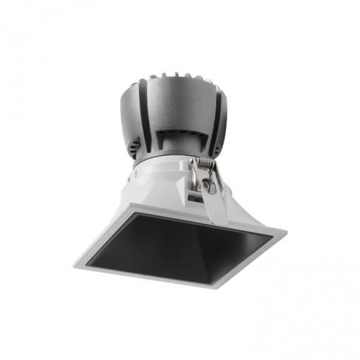 Recessed ceiling NOK3 Square 1-10V,Push LED COB 12.30W 1460lm CRI90 2700K 15º - White Black
