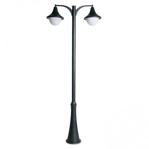 Luminaire for pole 2 arms