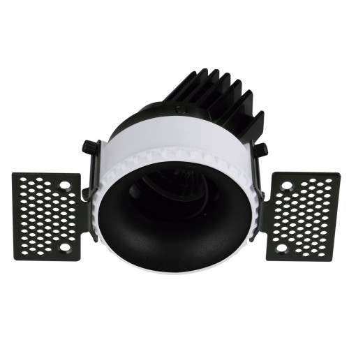 Plafonnier encastré tilt VIP1T Round Convex CASAMBI LED COB 10.60W 1317lm(965lm) CRI90 2700K 18º White Noir
